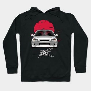 ek9 stanced civic white Hoodie